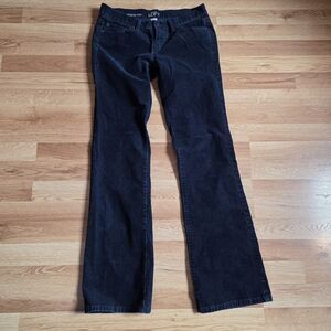 LOFT Ann Taylor Corduroy Pants Womens Sz 4 Blue Modern Boot Preppy Casual